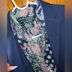 Paisley Print Blouse Button Shirt